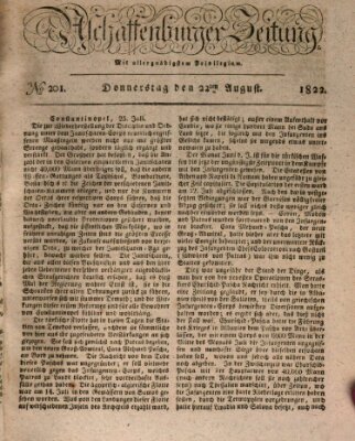 Aschaffenburger Zeitung Donnerstag 22. August 1822