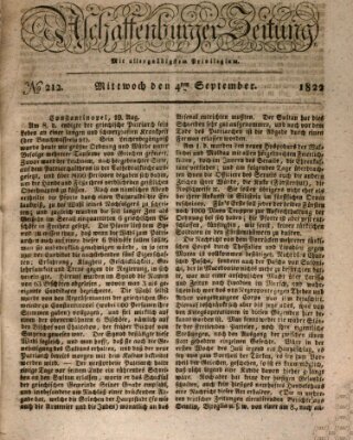 Aschaffenburger Zeitung Mittwoch 4. September 1822