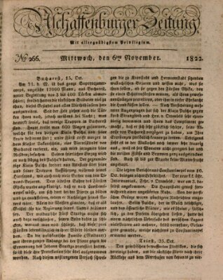 Aschaffenburger Zeitung Mittwoch 6. November 1822