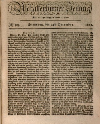 Aschaffenburger Zeitung Dienstag 24. Dezember 1822