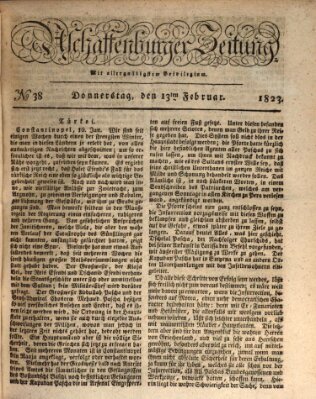 Aschaffenburger Zeitung Donnerstag 13. Februar 1823