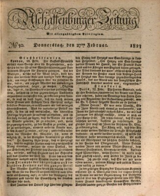 Aschaffenburger Zeitung Donnerstag 27. Februar 1823