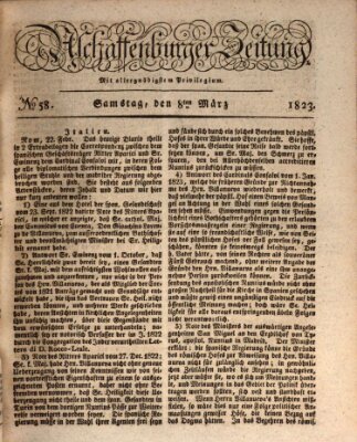 Aschaffenburger Zeitung Samstag 8. März 1823