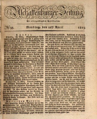 Aschaffenburger Zeitung Montag 21. April 1823