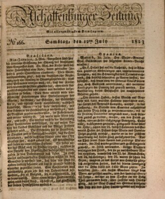 Aschaffenburger Zeitung Samstag 12. Juli 1823