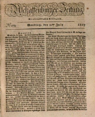 Aschaffenburger Zeitung Montag 21. Juli 1823