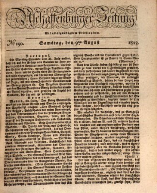 Aschaffenburger Zeitung Samstag 9. August 1823