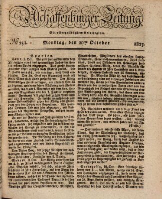 Aschaffenburger Zeitung Montag 20. Oktober 1823