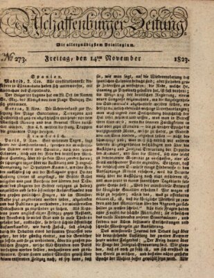 Aschaffenburger Zeitung Freitag 14. November 1823