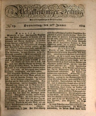 Aschaffenburger Zeitung Donnerstag 22. Januar 1824