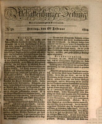 Aschaffenburger Zeitung Freitag 6. Februar 1824