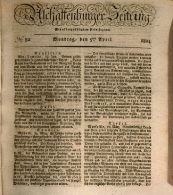 Aschaffenburger Zeitung Montag 5. April 1824