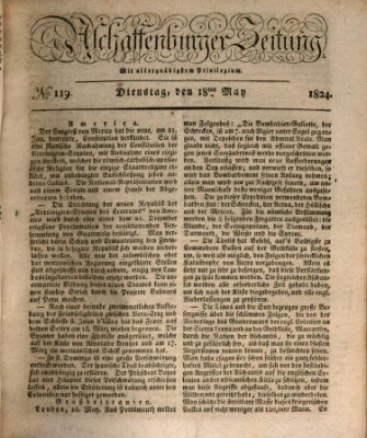 Aschaffenburger Zeitung Dienstag 18. Mai 1824