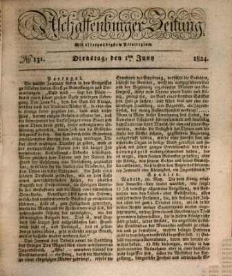 Aschaffenburger Zeitung Dienstag 1. Juni 1824