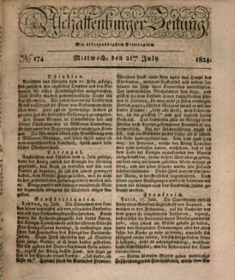 Aschaffenburger Zeitung Mittwoch 21. Juli 1824