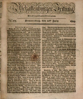 Aschaffenburger Zeitung Donnerstag 22. Juli 1824