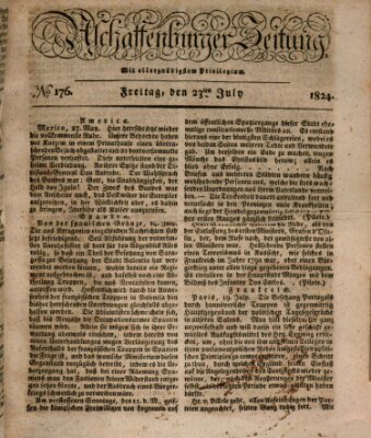 Aschaffenburger Zeitung Freitag 23. Juli 1824