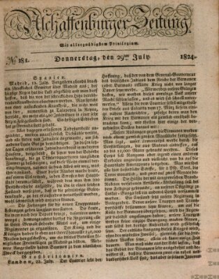 Aschaffenburger Zeitung Donnerstag 29. Juli 1824