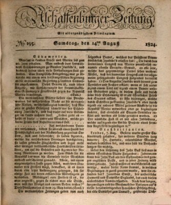 Aschaffenburger Zeitung Samstag 14. August 1824