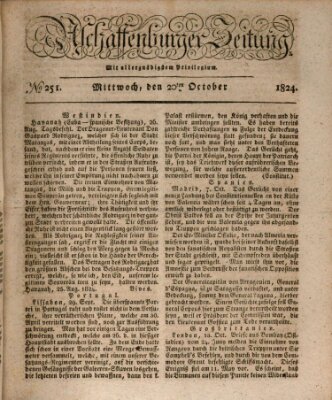 Aschaffenburger Zeitung Mittwoch 20. Oktober 1824