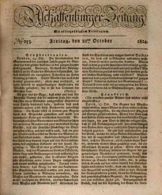 Aschaffenburger Zeitung Freitag 22. Oktober 1824