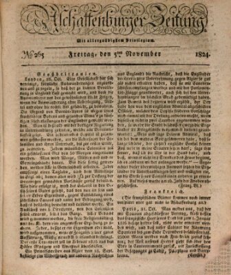 Aschaffenburger Zeitung Freitag 5. November 1824