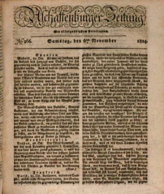 Aschaffenburger Zeitung Samstag 6. November 1824