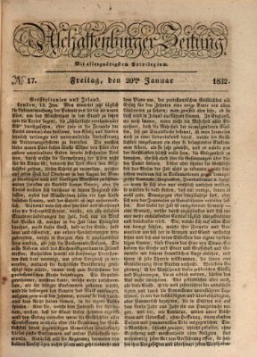 Aschaffenburger Zeitung Freitag 20. Januar 1832
