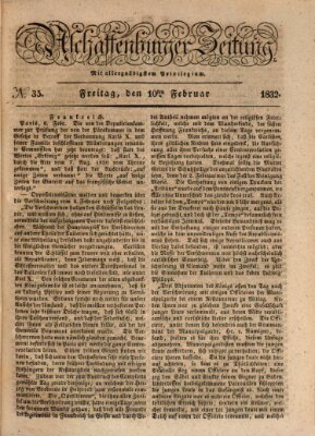 Aschaffenburger Zeitung Freitag 10. Februar 1832