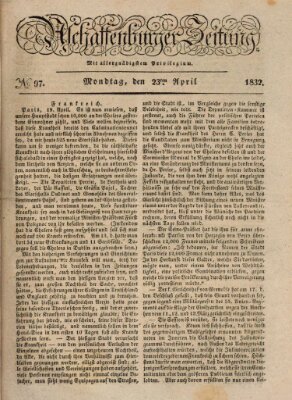 Aschaffenburger Zeitung Montag 23. April 1832