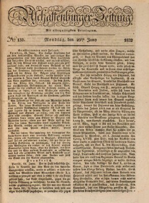 Aschaffenburger Zeitung Montag 25. Juni 1832