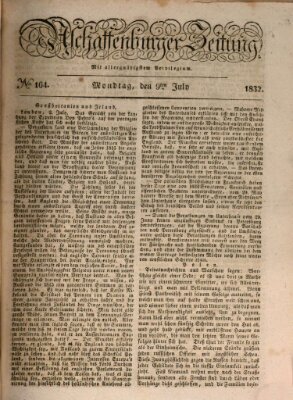 Aschaffenburger Zeitung Montag 9. Juli 1832