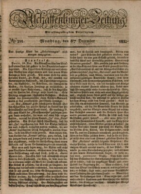 Aschaffenburger Zeitung Montag 3. Dezember 1832
