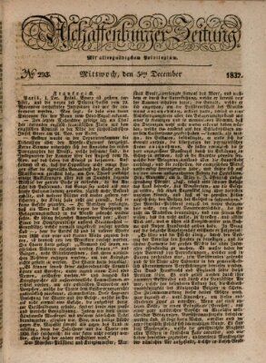 Aschaffenburger Zeitung Mittwoch 5. Dezember 1832