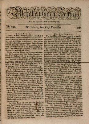 Aschaffenburger Zeitung Mittwoch 12. Dezember 1832