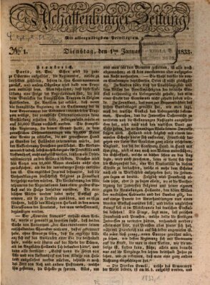 Aschaffenburger Zeitung Dienstag 1. Januar 1833