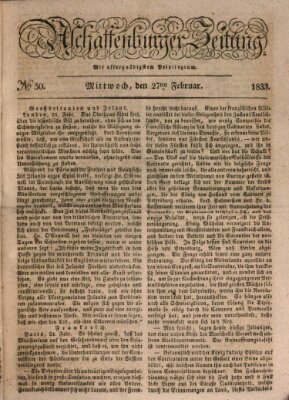 Aschaffenburger Zeitung Mittwoch 27. Februar 1833