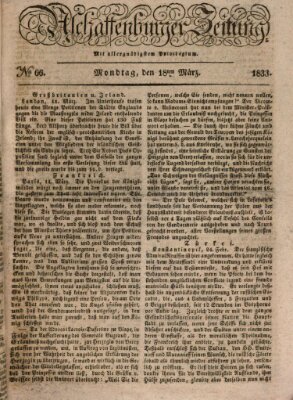 Aschaffenburger Zeitung Montag 18. März 1833