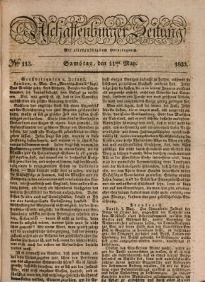 Aschaffenburger Zeitung Samstag 11. Mai 1833