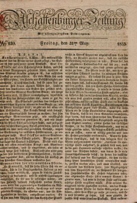 Aschaffenburger Zeitung Freitag 31. Mai 1833