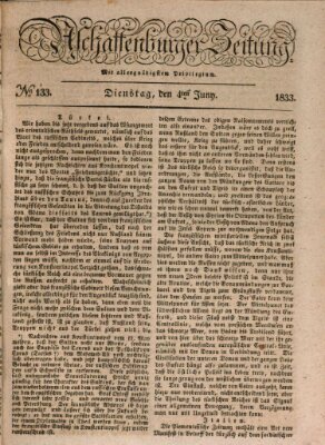 Aschaffenburger Zeitung Dienstag 4. Juni 1833
