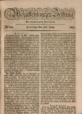 Aschaffenburger Zeitung Freitag 14. Juni 1833