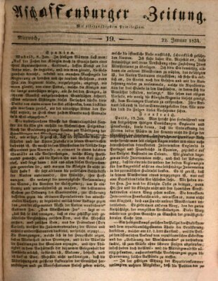 Aschaffenburger Zeitung Mittwoch 22. Januar 1834