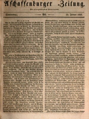Aschaffenburger Zeitung Donnerstag 23. Januar 1834