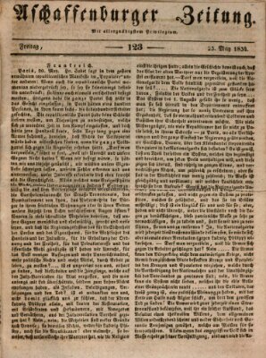 Aschaffenburger Zeitung Freitag 23. Mai 1834