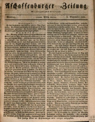 Aschaffenburger Zeitung Montag 8. September 1834