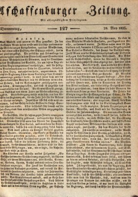 Aschaffenburger Zeitung Donnerstag 28. Mai 1835