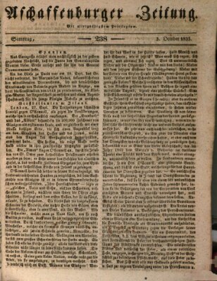 Aschaffenburger Zeitung Samstag 3. Oktober 1835
