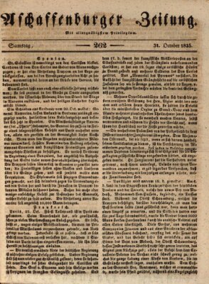 Aschaffenburger Zeitung Samstag 31. Oktober 1835