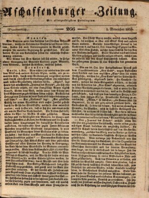 Aschaffenburger Zeitung Donnerstag 5. November 1835